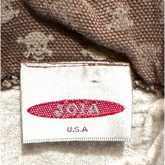 Brown canvas tote by Joia/USA, perfect white interior with no stains 15” x 13” - Picture 8 of 8